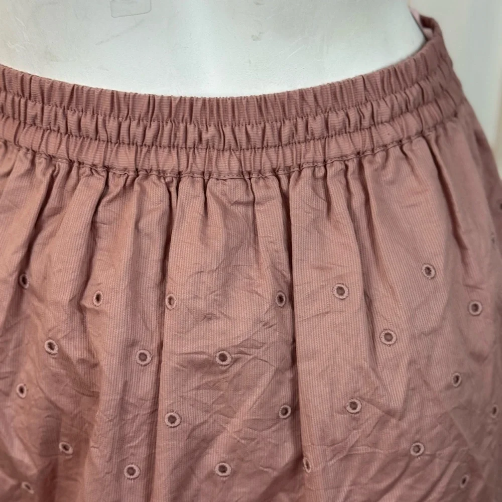 COACH Broderie Anglaise Mini Skirt In Organic Cotton Size 0